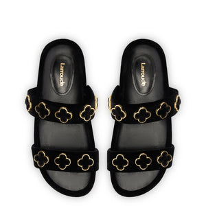 Milan Piccolo Slide In Black Velvet