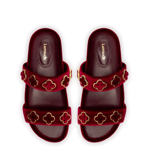 Milan Piccolo Slide In Wine Velvet