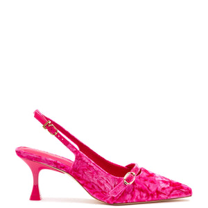 Ines Pump In Shocking Pink Velvet