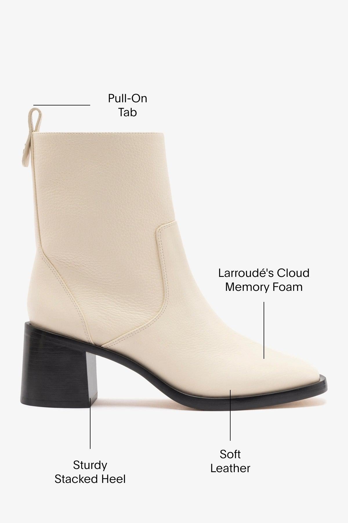 Mini Ricky Boot In Ivory Leather