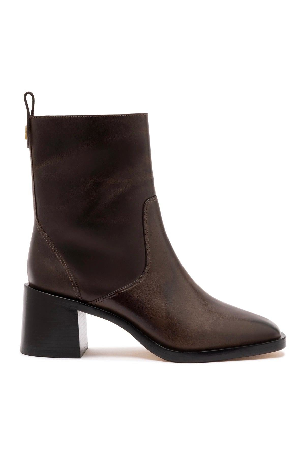 Mini Ricky Boot In Brown Shadow Leather