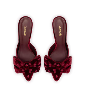 Mini Elle Pump In Wine Velvet