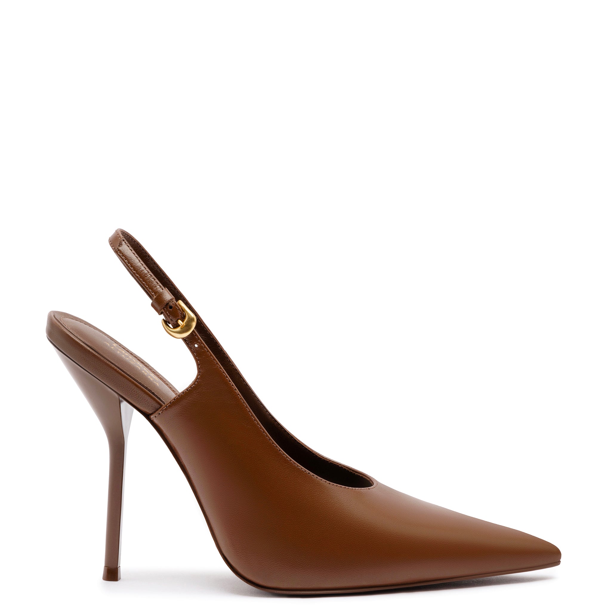 Larroudé x Altuzarra Pump In Burnt Umber Leather