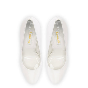 Michelle Pump In White Patent Leather