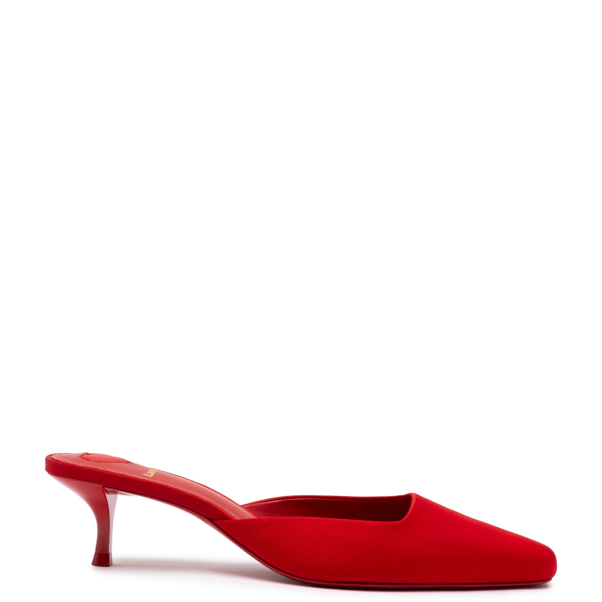 Amal Mule In Cherry Satin