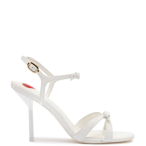 Brooks Sandal In White Patent Leather