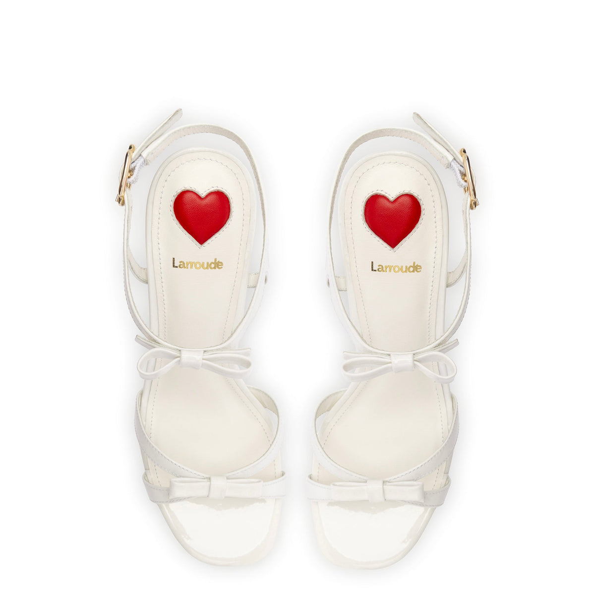 Brooks Sandal In White Patent Leather