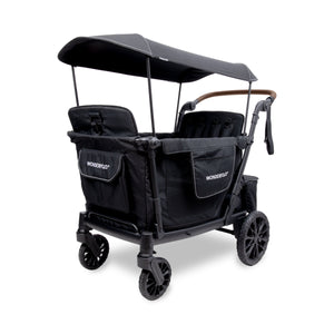 WonderFold L4 Quad Stroller Wagon in Black