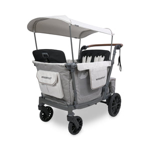 WonderFold L4 Quad Stroller Wagon in Gray