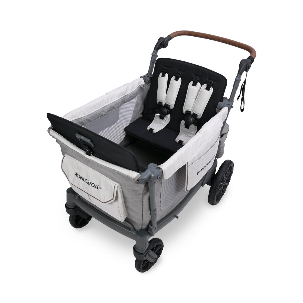 WonderFold L4 Quad Stroller Wagon in Gray