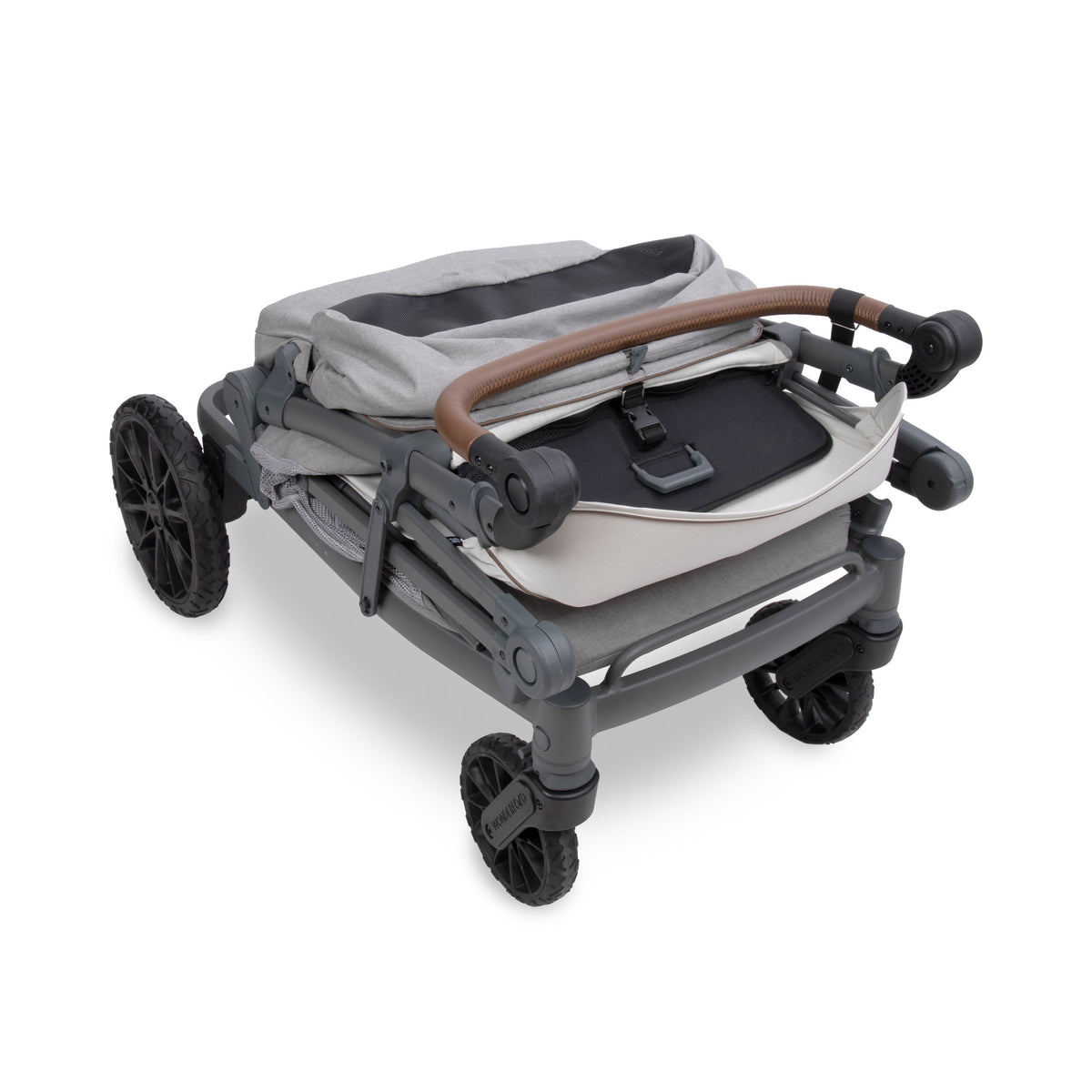 WonderFold L4 Quad Stroller Wagon in Gray