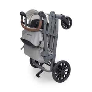 WonderFold L4 Quad Stroller Wagon in Gray
