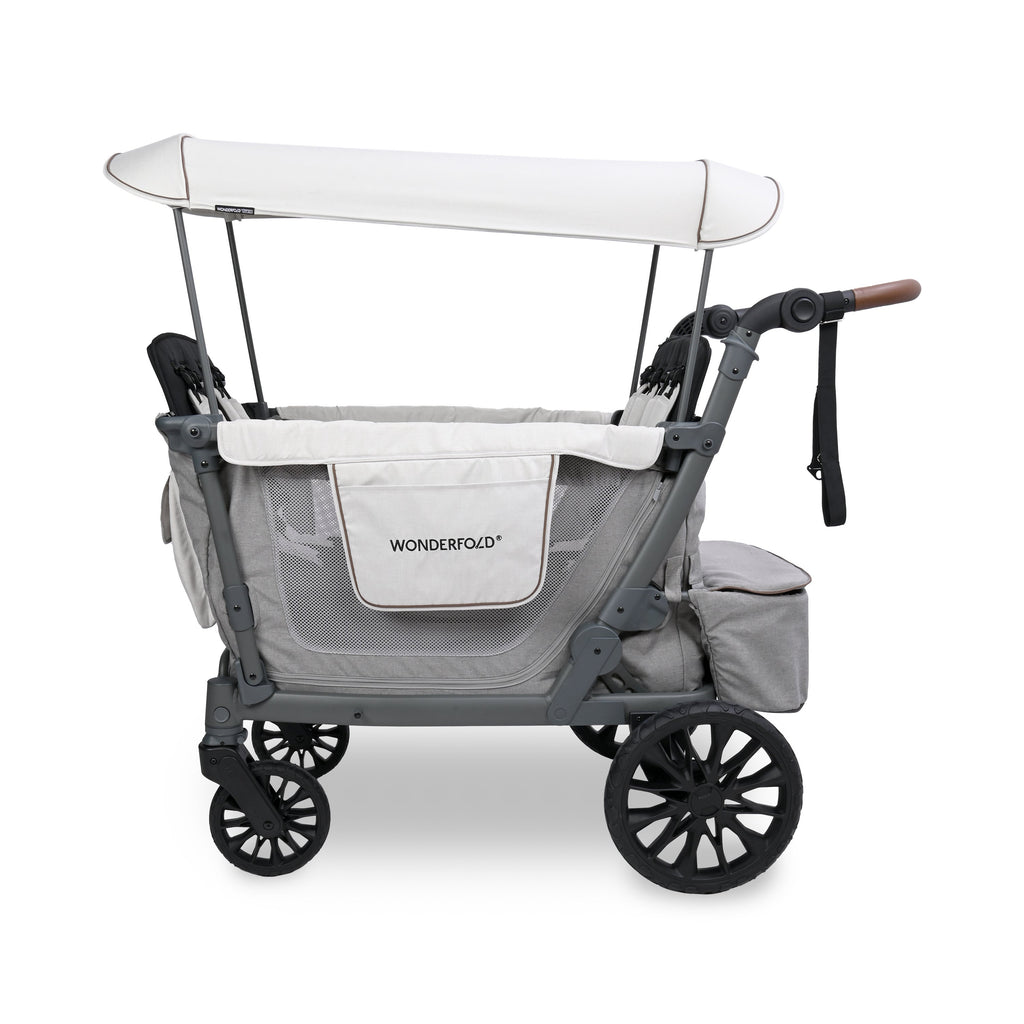 WonderFold L4 Quad Stroller Wagon in Gray