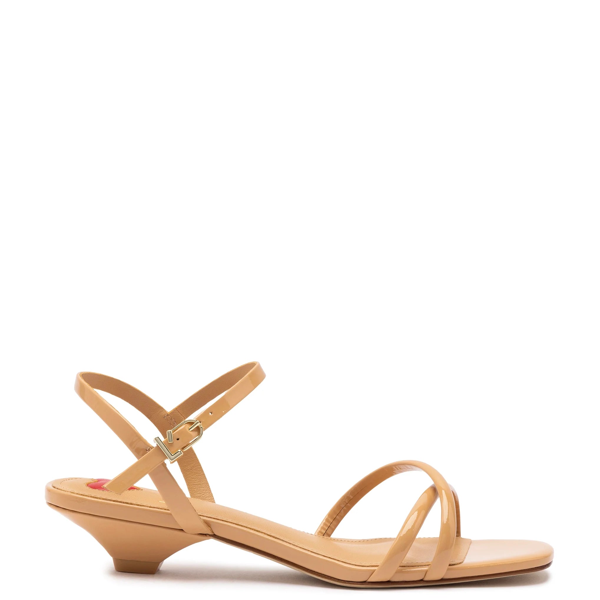 Charlotte Sandal in Tan Patent Leather