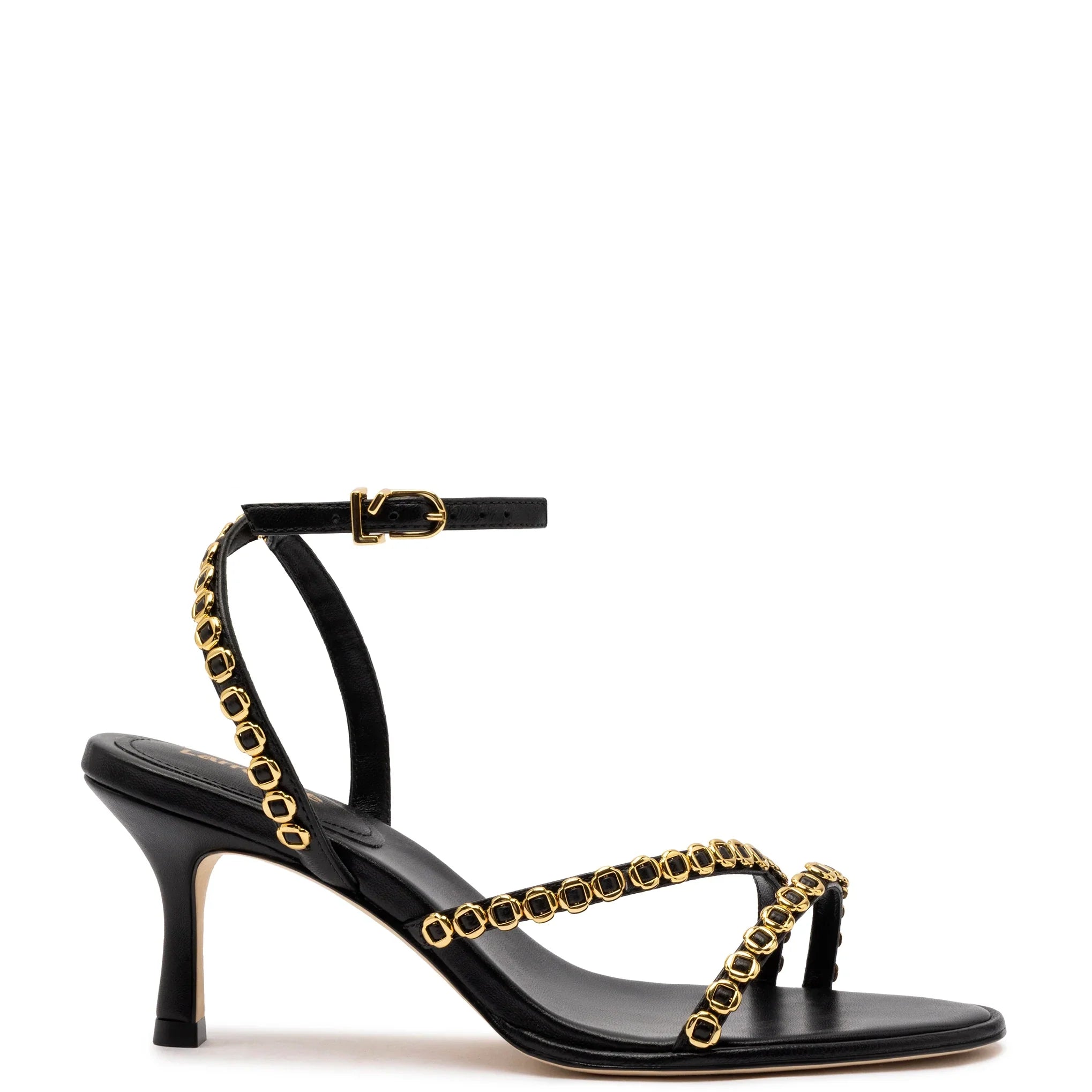 Milanina Mini Sandal in Black Leather