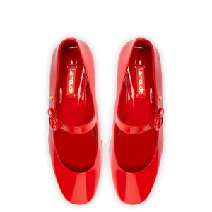 Blair Flatform In Scarlet Patent Leather