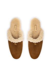 Dani Flatform Mule In Russet Suede