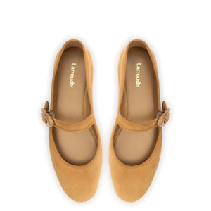 Verona Ballet Flat In Peanut Suede