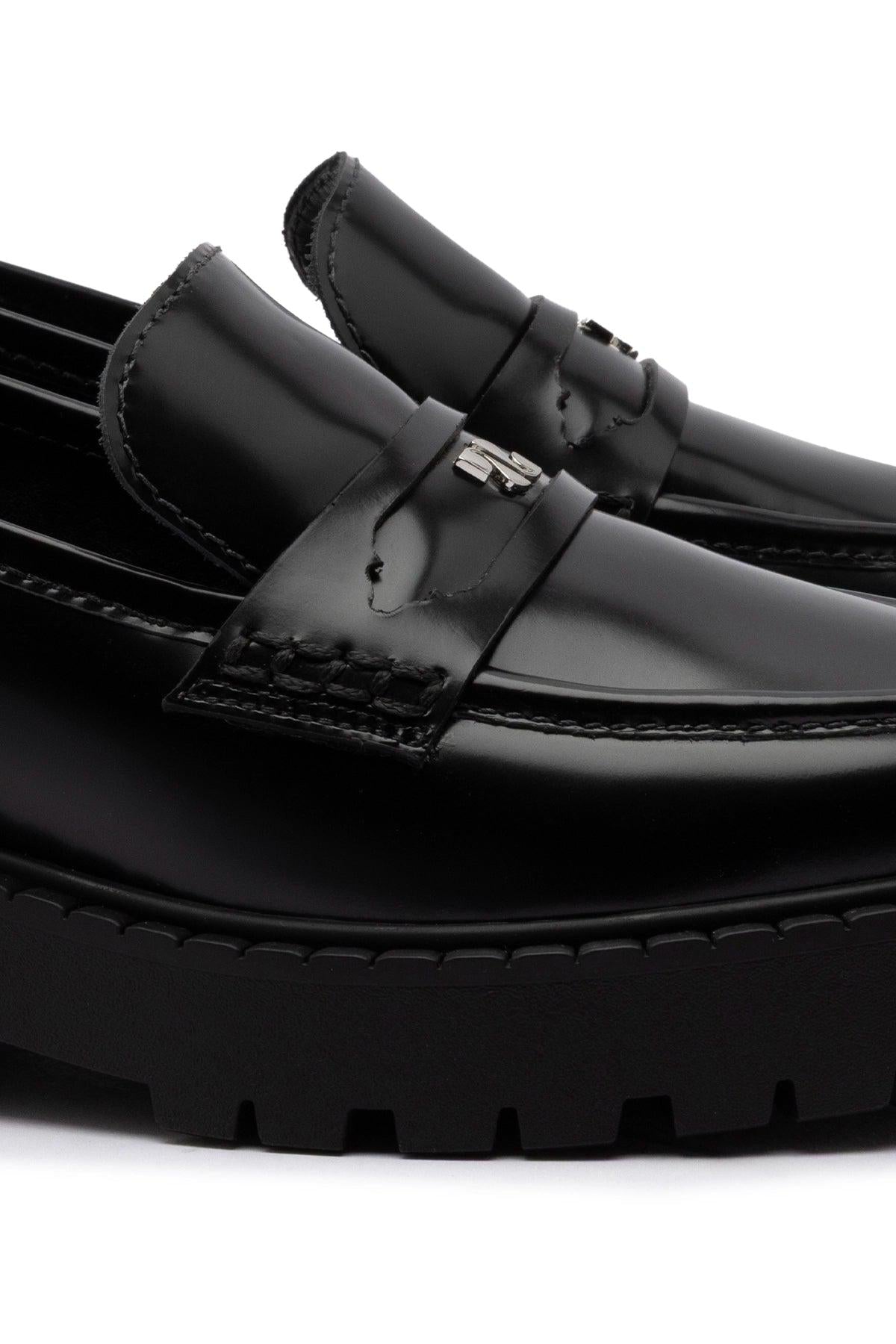 Suki Lugsole Loafer In Black Box Leather