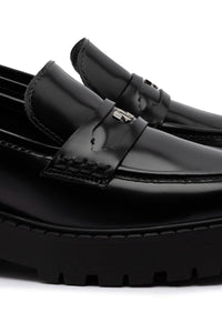 Suki Lugsole Loafer In Black Box Leather
