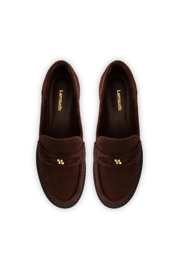 Suki Lugsole Loafer In Brown Suede