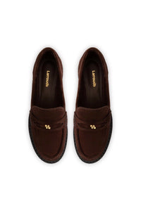 Suki Lugsole Loafer In Brown Suede