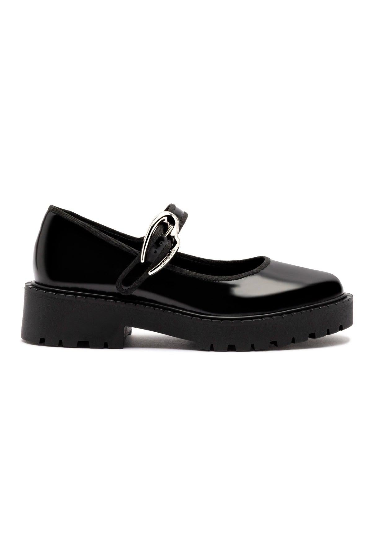 Wednesday Verona Flatform In Black Box Leather