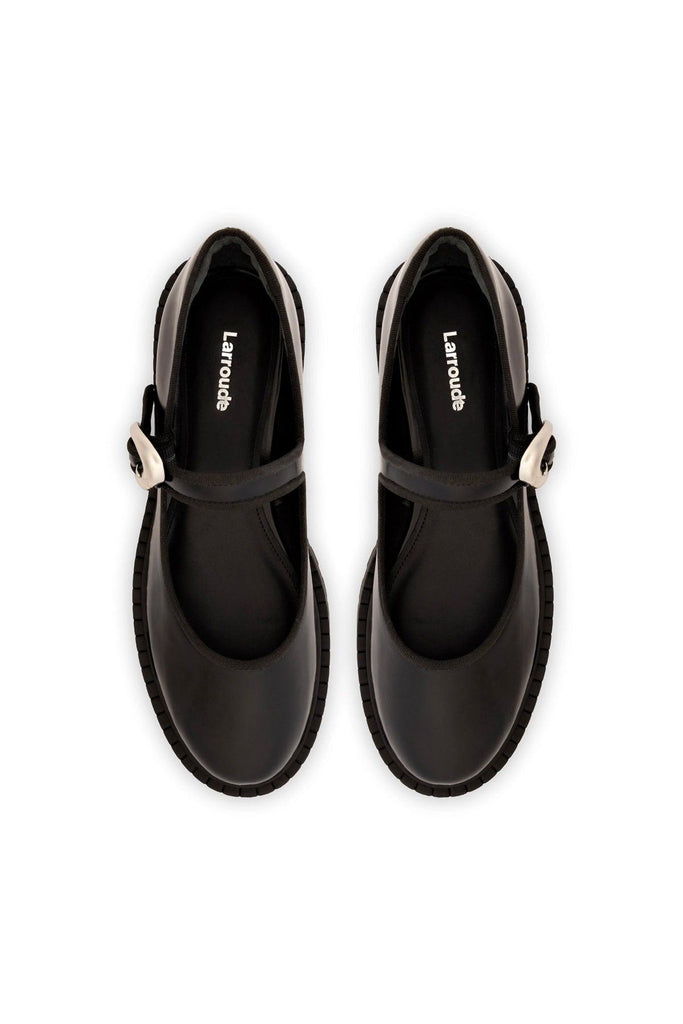 Wednesday Verona Flatform In Black Box Leather