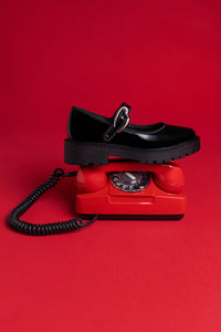 Wednesday Verona Flatform In Black Box Leather