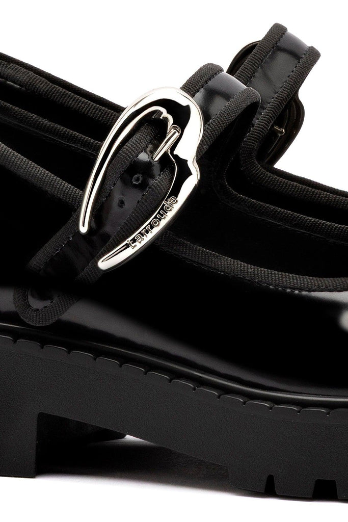 Wednesday Verona Flatform In Black Box Leather