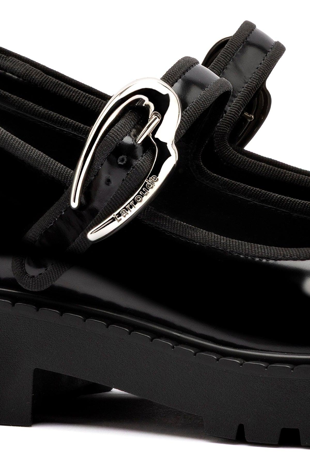 Wednesday Verona Flatform In Black Box Leather