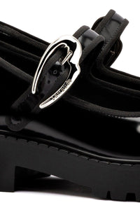 Wednesday Verona Flatform In Black Box Leather