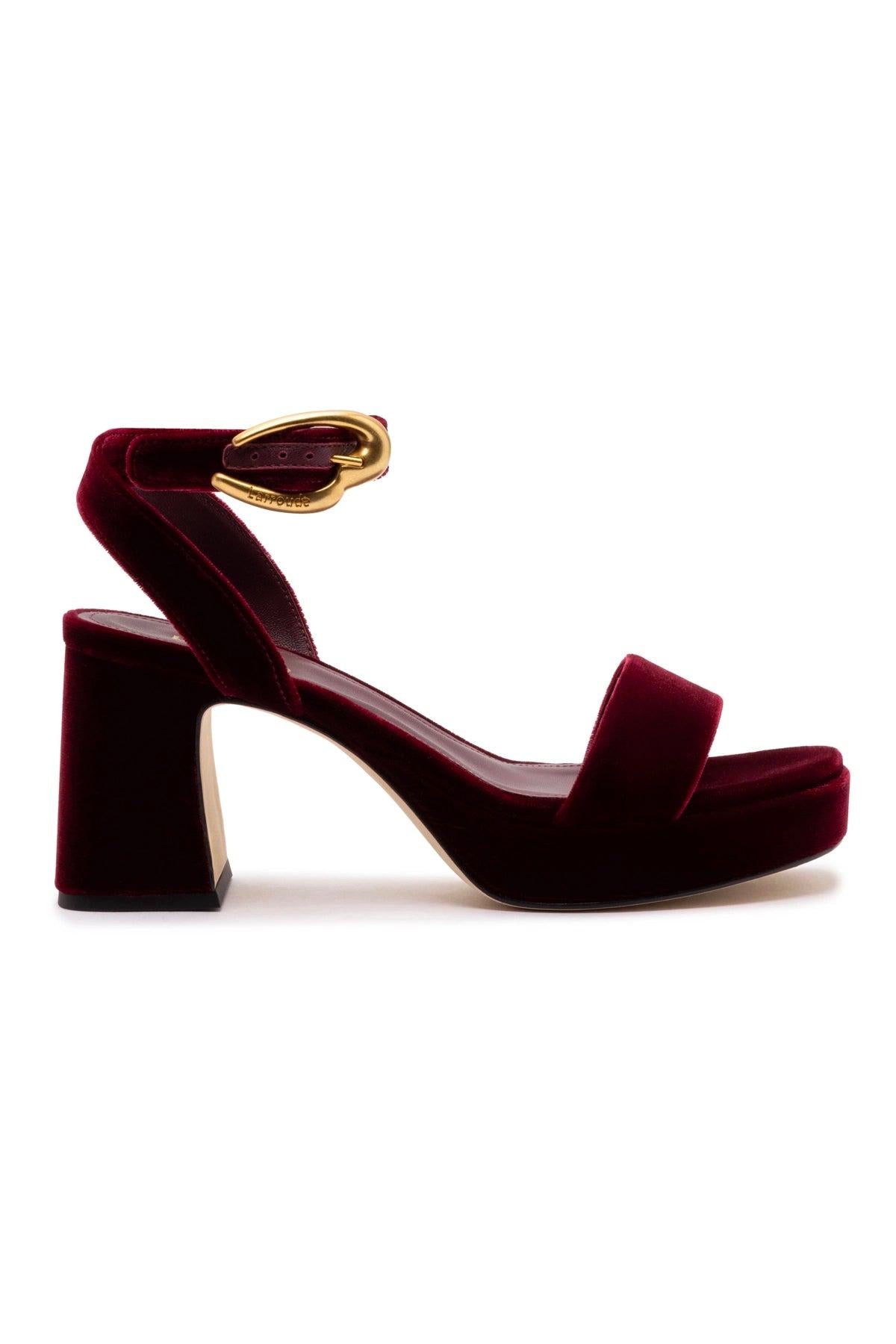 Dolly Verona Low Sandal In Wine Velvet