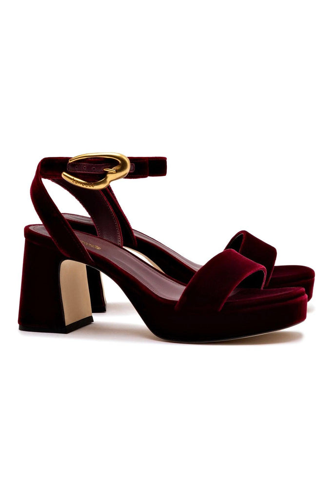 Dolly Verona Low Sandal In Wine Velvet