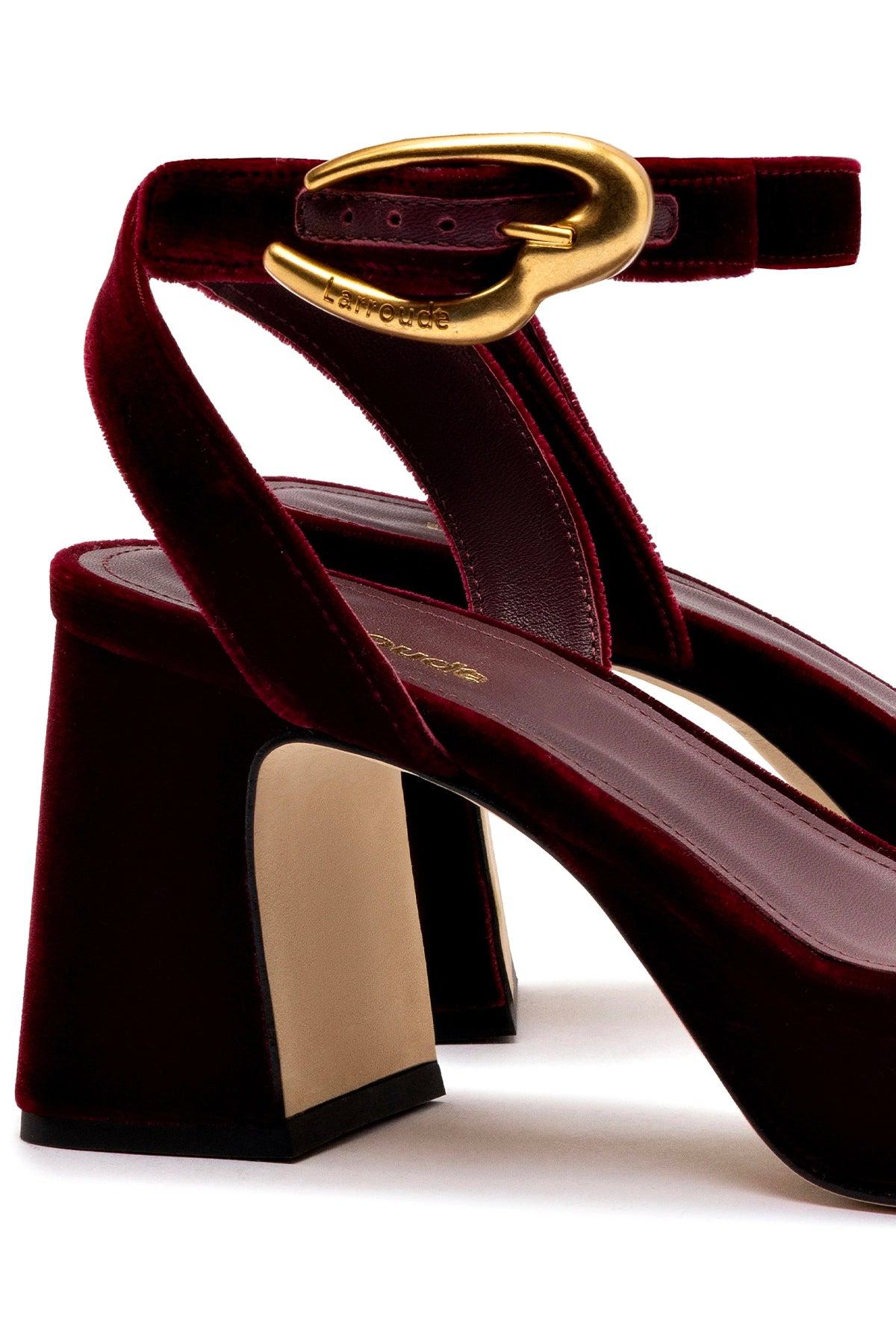 Dolly Verona Low Sandal In Wine Velvet