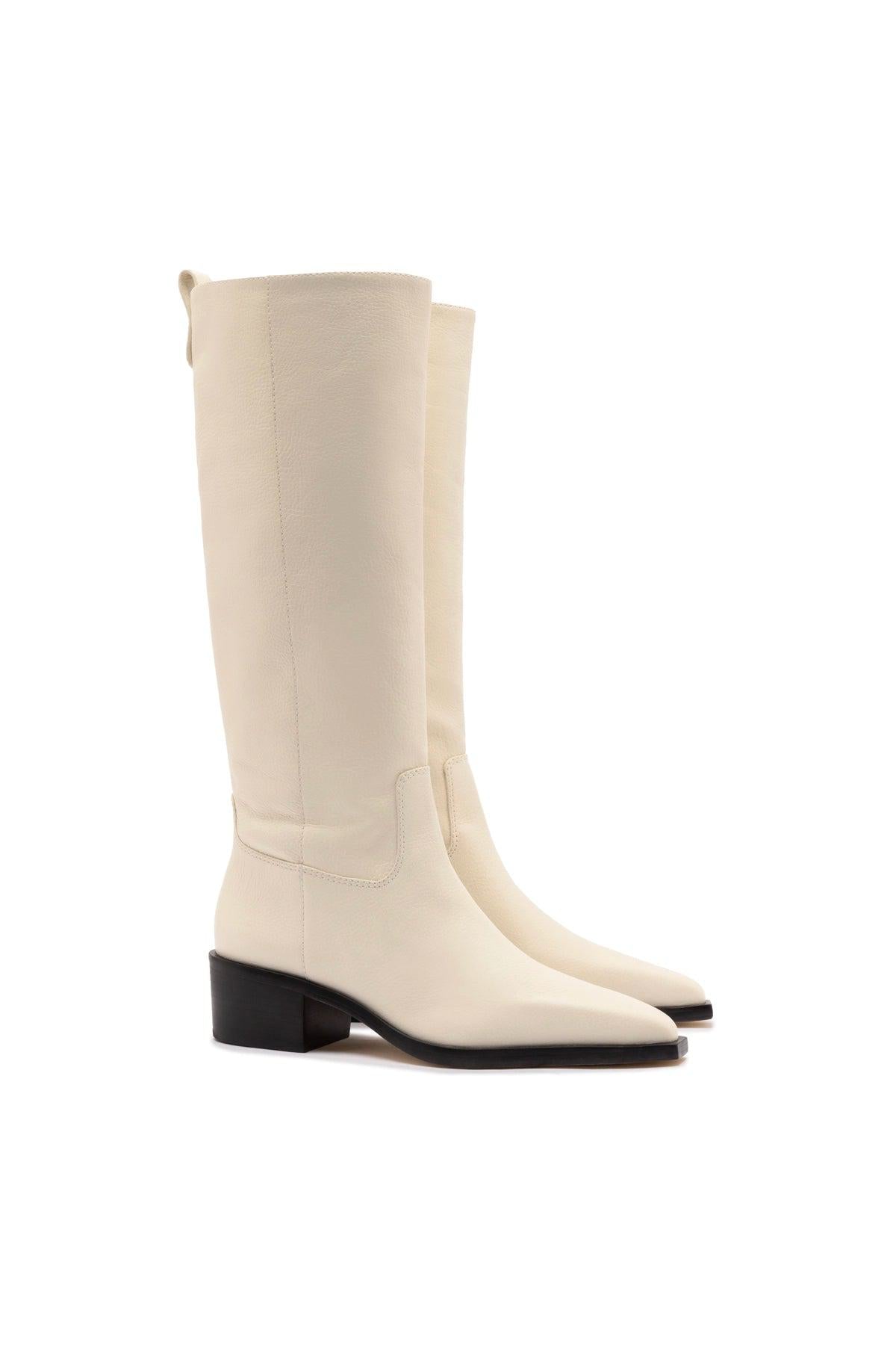 Florencia Boot In Ivory Leather