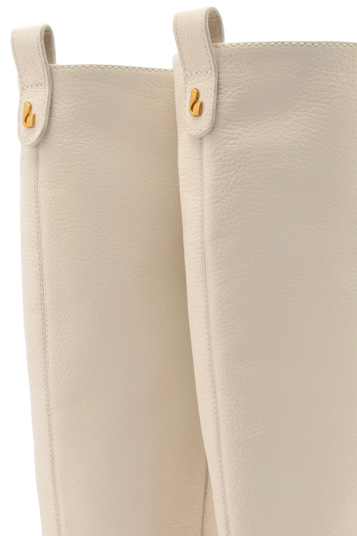 Florencia Boot In Ivory Leather