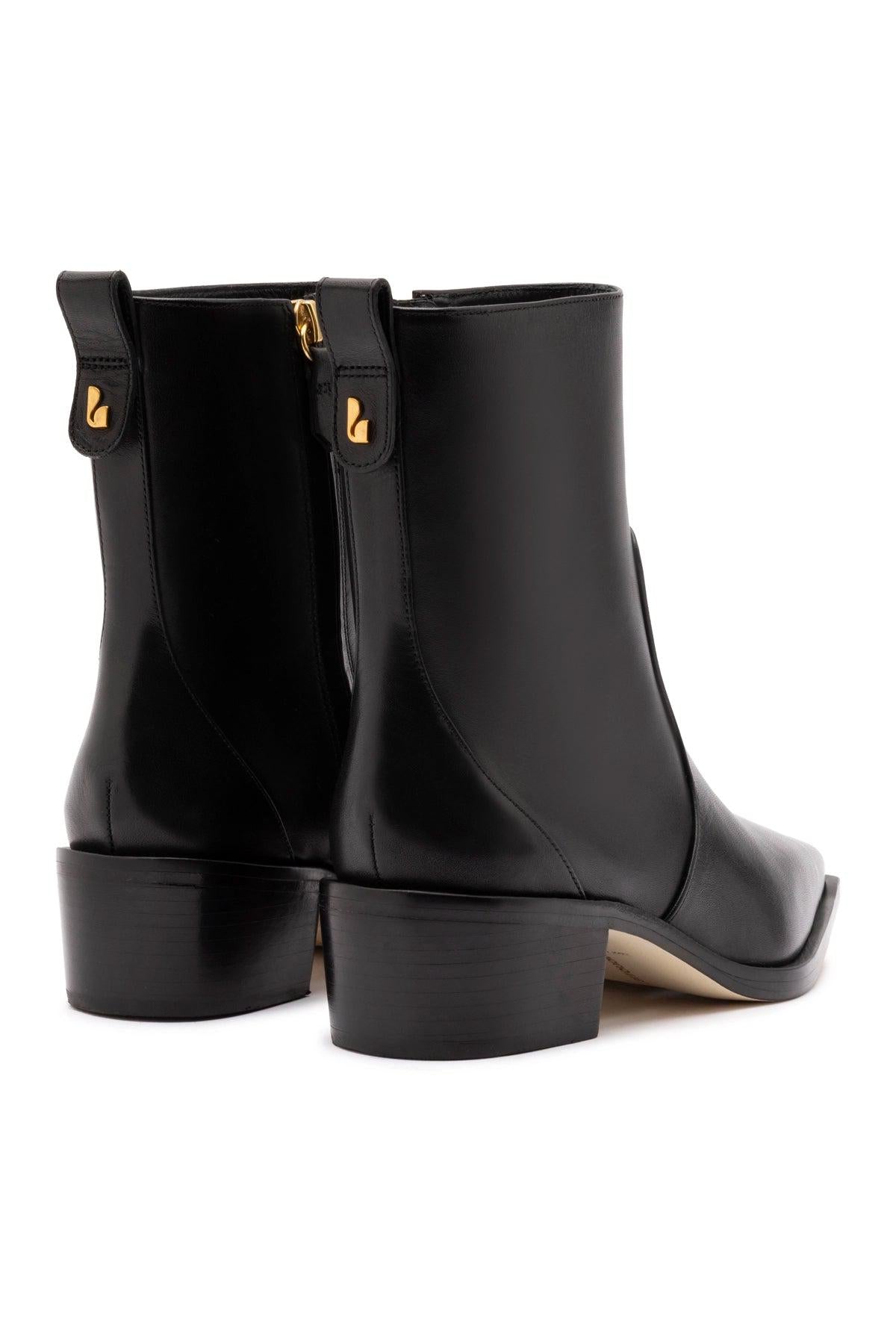 Florencia Low Boot In Black Leather