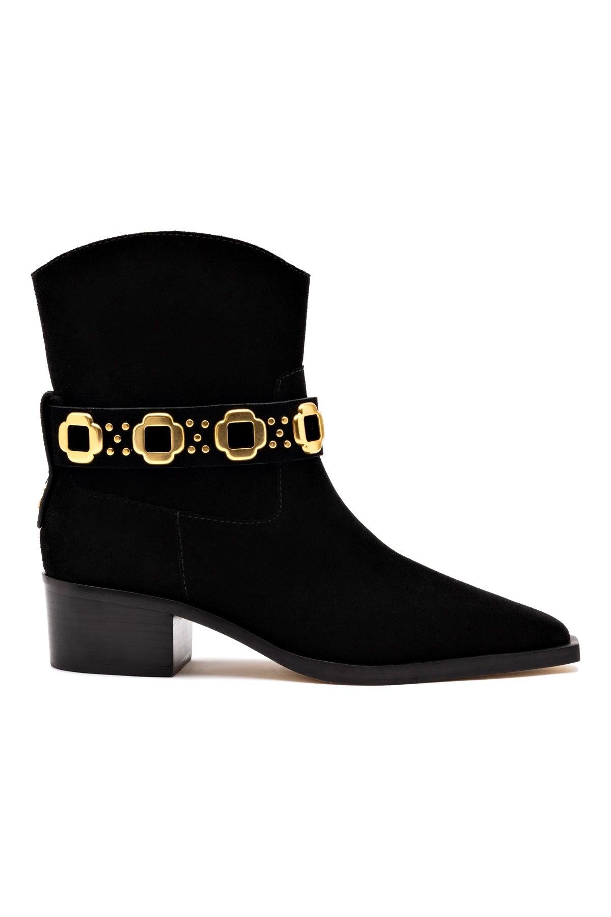 Milan Rodeo Bootie In Black Suede