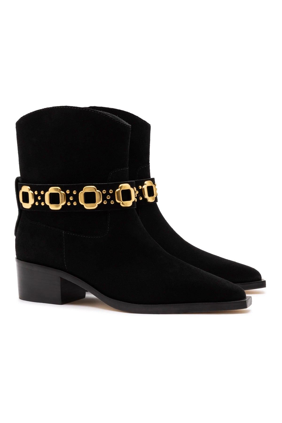 Milan Rodeo Bootie In Black Suede