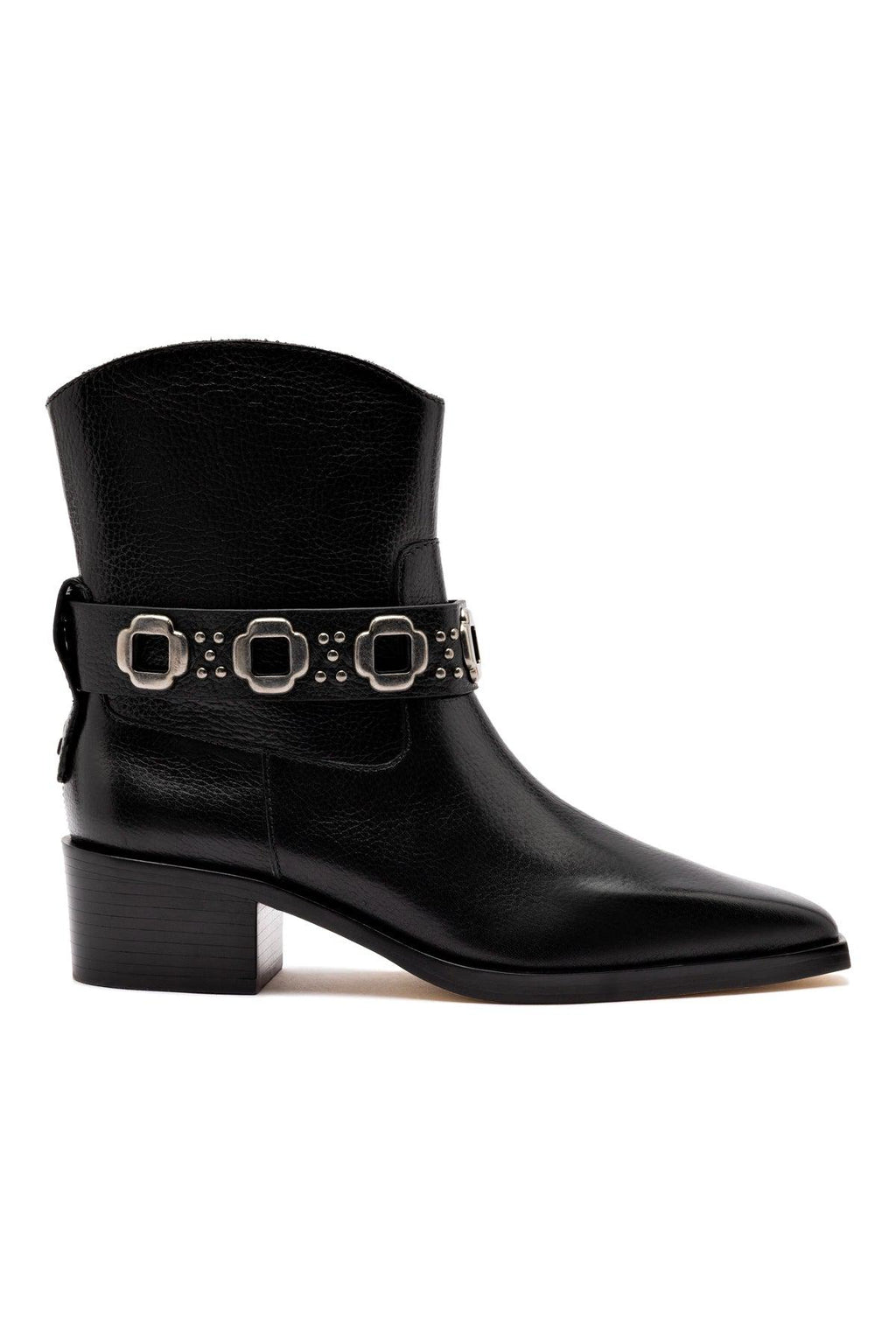 Milan Rodeo Bootie In Black Leather
