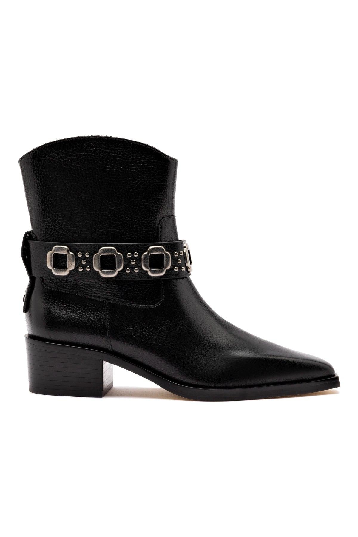 Milan Rodeo Bootie In Black Leather