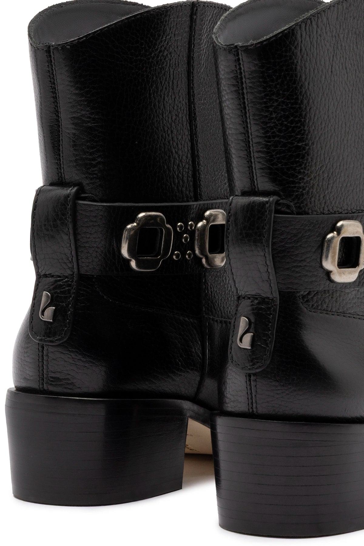 Milan Rodeo Bootie In Black Leather