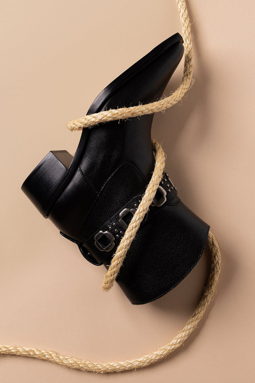 Milan Rodeo Bootie In Black Leather