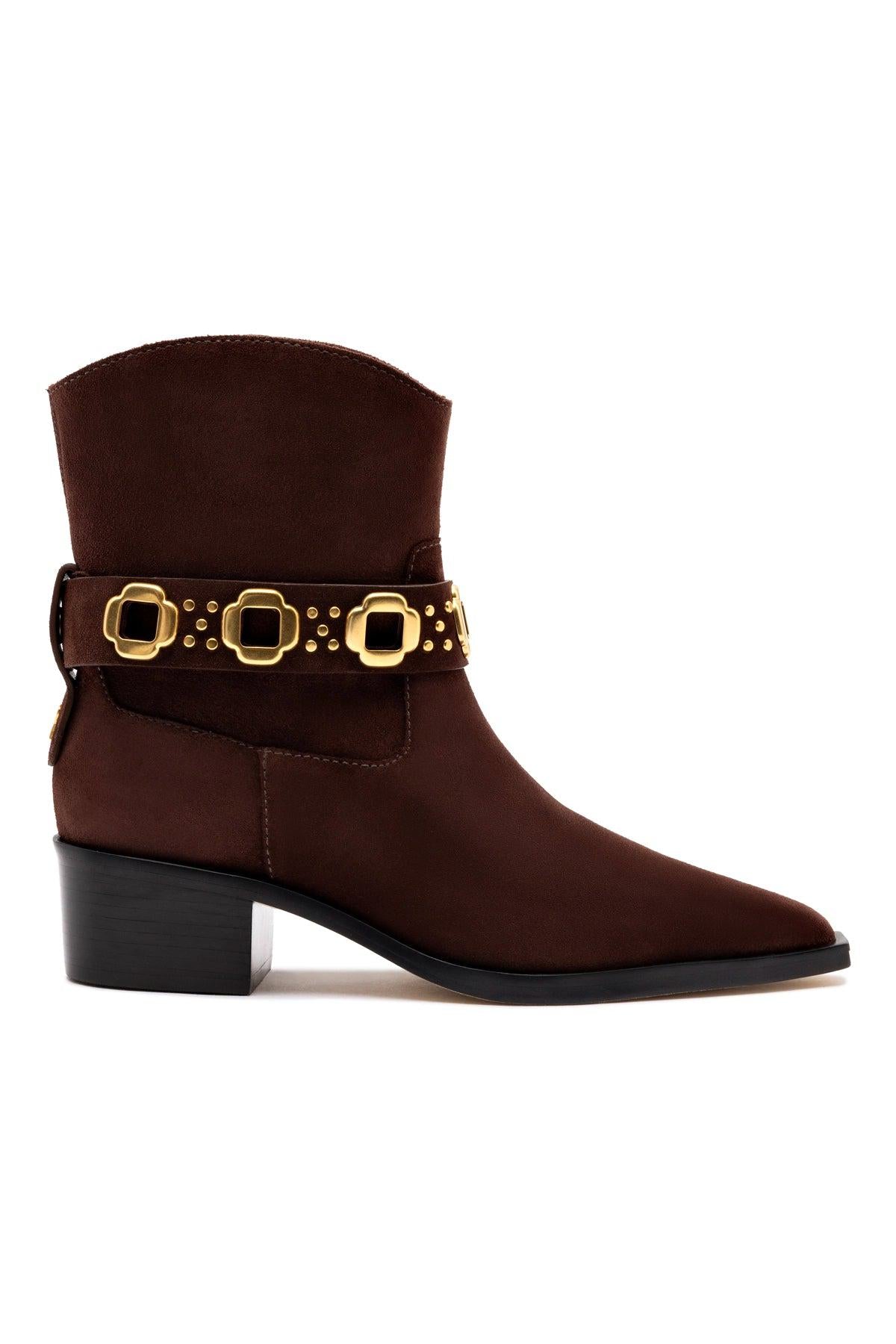 Milan Rodeo Bootie In Brown Suede
