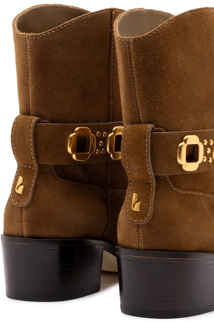 Milan Rodeo Bootie In Russet Suede