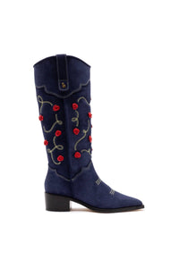 Paloma Boot In Navy Suede