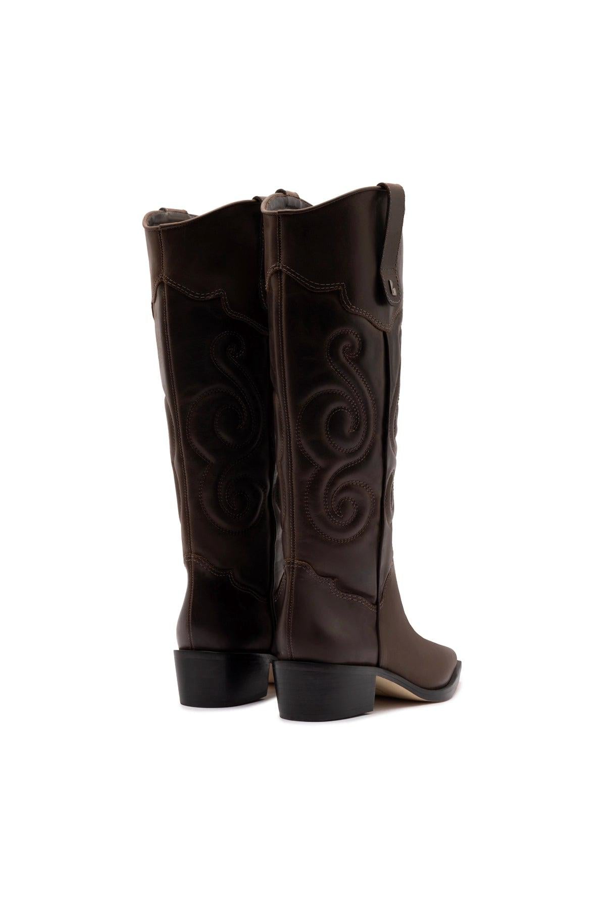Paloma Boot In Brown Shadow Leather