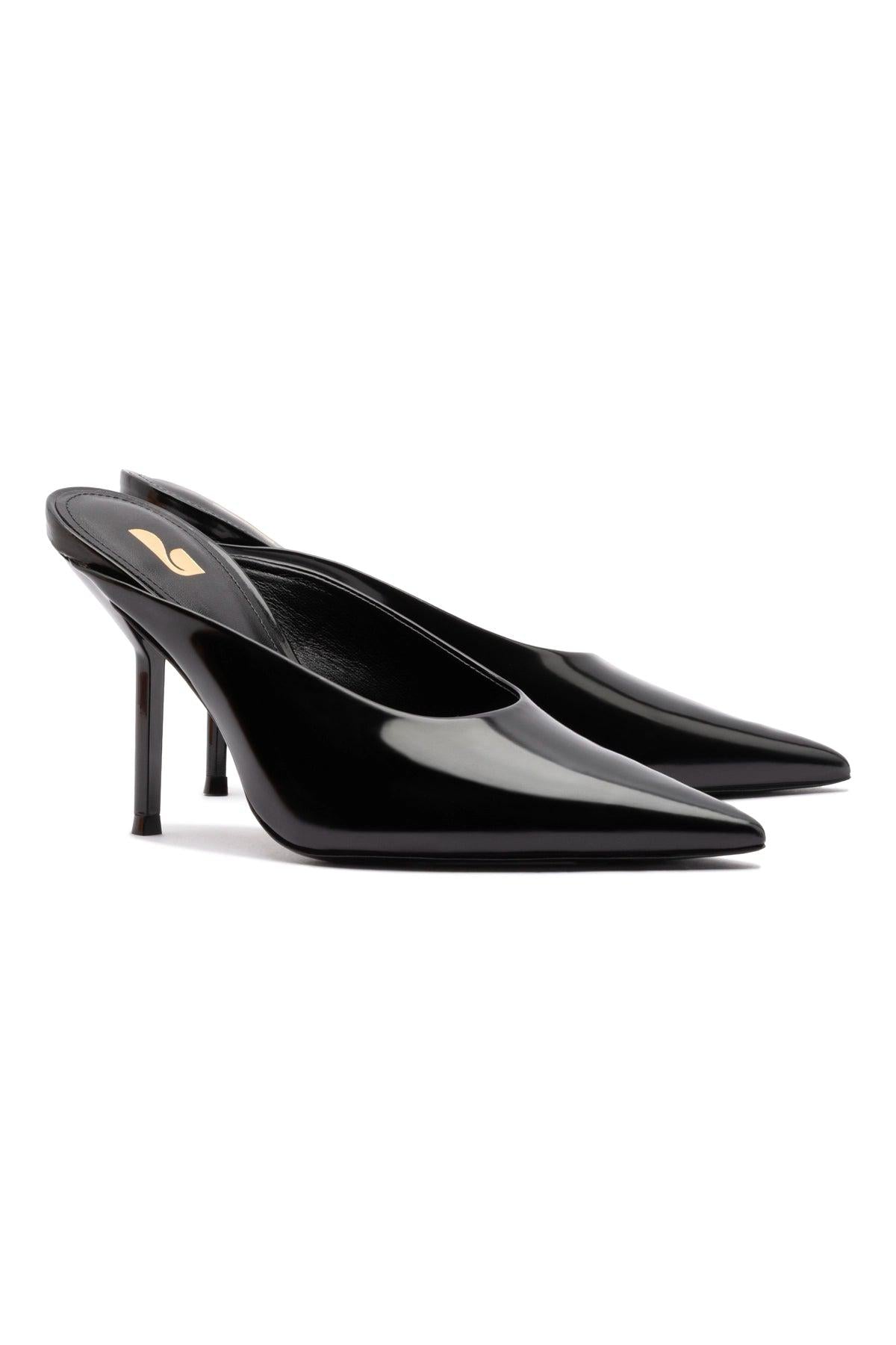 Lova Mule In Black Box Leather