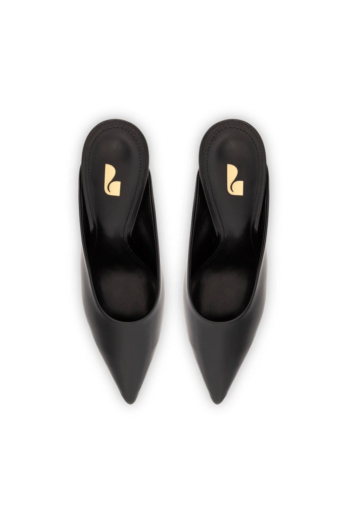 Lova Mule In Black Box Leather